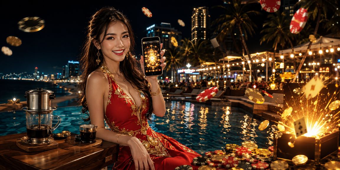 Người dùng trải nghiệm ứng dụng cá cược 2nguoi trên điện thoại bên tách cà phê tại Nha Trang